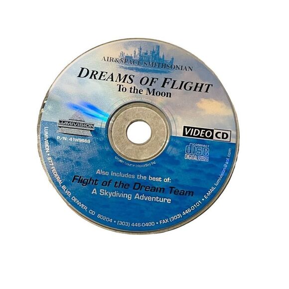 10/25🦋 Air & Space Dreams of Flight to the Moon/Flight of the Dream Team Vid CD - Picture 9 of 16
